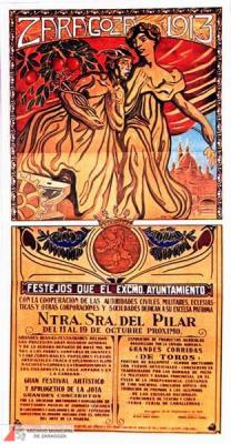 Fiesta patronales en honor de Nuestra Señora del Pilar 1913 Zaragoza